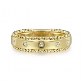 14K YELLOW GOLD DIAMOND BUJUKAN STACKABLE RING