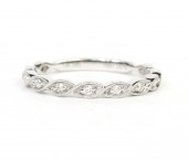 14K WHITE GOLD DIAMOND STACKABLE RING