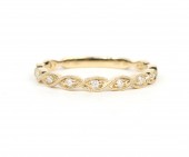 14K YELLOW GOLD DIAMOND STACKABLE BAND