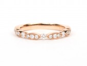 14K ROSE GOLD DIAMOND STACKABLE BAND