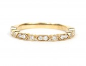 14K YELLOW GOLD DIAMOND STACKABLE BAND