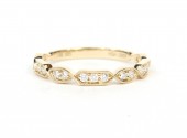 14K YELLOW GOLD DIAMOND STACKABLE BAND