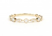 14K YELLOW GOLD DIAMOND STACKABLE BAND