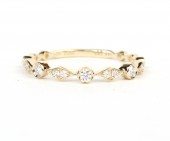 14K YELLOW GOLD DIAMOND STACKABLE BAND