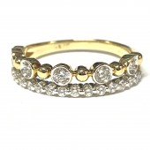14K YELLOW GOLD .46CTW DOUBLE STACKABLE BAND