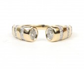14K YELLOW GOLD OPEN CUFF STACKABLE RING