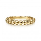 14K YELLOW GOLD BUJUKAN BEAD BAND