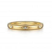 14K YELLOW GOLD DIAMOND STACKABLE RING