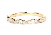 14K YELLOW GOLD DIAMOND STACKABLE BAND