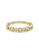 14K YELLOW GOLD DIAMOND STACKABLE BAND
