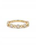 14K YELLOW GOLD DIAMOND STACKABLE BAND