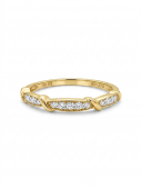 14K YELLOW GOLD DIAMOND STACKABLE BAND