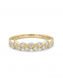 14K YELLOW GOLD DIAMOND STACKABLE BAND