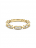 14K YELLOW GOLD DIAMOND STACKABLE RING