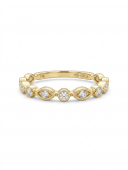 14K YELLOW GOLD DIAMOND STACKABLE BAND