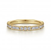 14K YELLOW GOLD DIAMOND STACKABLE BAND