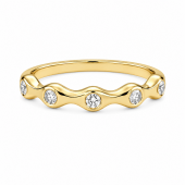 14K YELLOW GOLD DIAMOND STACKABLE BAND