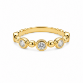14K YELLOW GOLD DIAMOND STACKABLE BAND