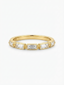 14K YELLOW GOLD BAGUETTE DIAMOND STACKABLE BAND
