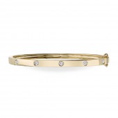 14K YELLOW GOLD .38CTW DIAMOND BANGLE BRACELET