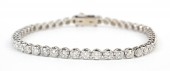 14K WHITE GOLD DIAMOND TENNIS BRACELET
