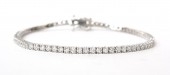 14K WHITE GOLD DIAMOND TENNIS BRACELET 2.55CTW