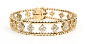 14K YELLOW GOLD DIAMOND COLLAR BRACELET
