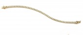 14K YELLOW GOLD PRONG SET DIAMOND TENNIS BRACELET