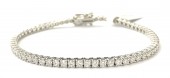 14K WHITE GOLD DIAMOND TENNIS BRACELET 4.00CTW