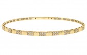 10K YELLOW GOLD DIAMOND BANGLE BRACELET