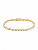 14K YELLOW GOLD DIAMOND TENNIS BRACELET