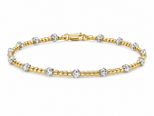 14K TWO TONE DIAMOND BRACELET