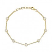14K  YELLOW GOLD DIAMOND BRACELET