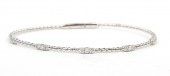 14K WHITE GOLD DIAMOND STATION BRACELET