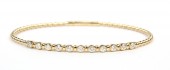 14K YELLOW GOLD DIAMOND FLEXIBLE BANGLE
