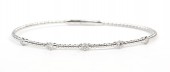 14K WHITE GOLD DIAMOND STATION FLEXIBLE BANGLE