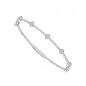 14K WHITE GOLD DIAMOND BANGLE BRACELET
