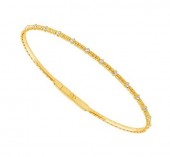 14K YELLOW GOLD DIAMOND FLEXIBLE BANGLE