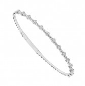 14K WHITE GOLD DIAMOND FLEXIBLE BANGLE