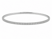 14K WHITE GOLD DIAMOND FLEXIBLE BANGLE