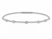 14K WHITE GOLD DIAMOND FLEXIBLE BANGLE