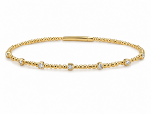 14K YELLOW GOLD DIAMOND FLEXIBLE BANGLE
