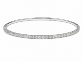 14K WHITE GOLD DIAMOND FLEXIBLE BANGLE