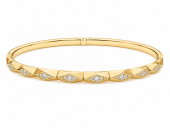 14K YELLOW GOLD FLEXIBLE DIAMOND BANGLE