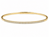 14K YELLOW GOLD DIAMOND FLEXIBLE BANGLE
