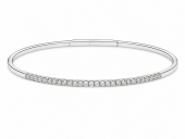 14K WHITE GOLD DIAMOND FLEXIBLE BANGLE