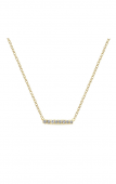 14K YELLOW GOLD PETITE DIAMOND BAR NECKLACE .07CTW