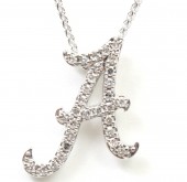 14K WHITE GOLD .12CTW DIAMOND SPIRIT A PENDANT