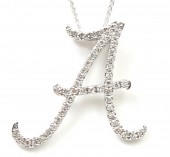 14K WHITE GOLD .25CTW DIAMOND SPIRIT A PENDANT