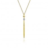 14K YELLOW GOLD .03CTW DIAMOND PENDANT
